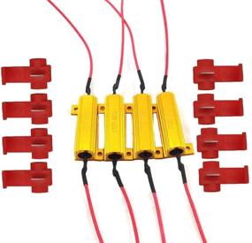img 4 attached to CUTEQUEEN TRADING LED Load Resistors - Fix Hyper Flash & Warning, 4PCS 50W 6Ohm + Quick Wire Clips - Ideal for LED Turn Signals, License Plate & DRL Lights