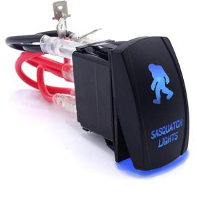 img 1 attached to 🚀 Dasen Rocker Switch 3PCS Laser Sasquatch & Rear & LED Lights Toggle Switch Blue - ATV UTV Polaris RZR Can-am Honda Yamaha Can-AM Maverick Jeep SUV