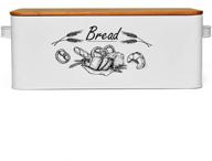 🍞 gonioa vintage metal bread box with bamboo lid - stainless steel large bread bin storage container counter organizer for all your bread storage needs логотип