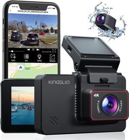 img 4 attached to 📸 Kingslim D4 4K Dual Dash Cam: WiFi GPS, Front 4K/2.5K Rear 1080P, 3" IPS Touchscreen, Sony Starvis Sensor, 170° FOV, 256GB Max