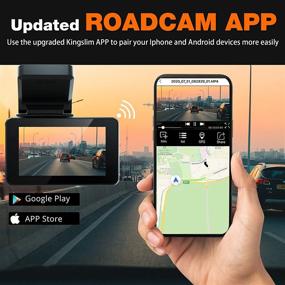 img 2 attached to 📸 Kingslim D4 4K Dual Dash Cam: WiFi GPS, Front 4K/2.5K Rear 1080P, 3" IPS Touchscreen, Sony Starvis Sensor, 170° FOV, 256GB Max