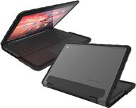 gumdrop droptech case | lenovo chromebook 500e gen 1 laptop for k-12 education - black | rugged, shock absorbing, extreme drop protection logo