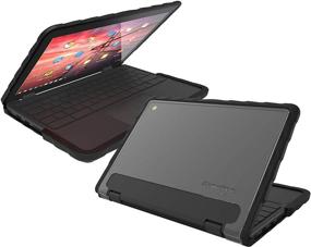 img 1 attached to Gumdrop DropTech Case | Lenovo Chromebook 500e Gen 1 Laptop for K-12 Education - Black | Rugged, Shock Absorbing, Extreme Drop Protection