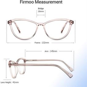 img 2 attached to 💻 Firmoo Women's Computer Glasses | Blue Light Blocking Cat Eye Design | Anti Glare, Anti Eyestrain, Headache Relief | Pink Clear Frame