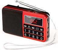 prunus l-429 small am fm radio portable digital battery operated radio with neodymium speaker logo