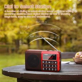img 2 attached to PRUNUS L-429 Small AM FM Radio Portable Digital Battery Operated Radio With Neodymium Speaker