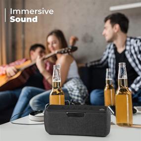 img 1 attached to Portable Bluetooth Speaker - ArcWave: High-Powered, Loud, Bass Boosted, IPX5 Waterproof, Dual Speaker Pairing - Ideal Wireless Speakers for Home, Outdoors, Travel - USB-C Fast Charge