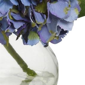 img 1 attached to 🌸 Vibrant Blue Artificial Hydrangea with Vase - Nearly Natural Blooming Plant