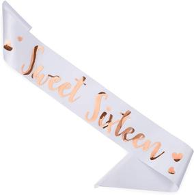img 4 attached to CORRURE Sweet Sixteen Birthday Sash