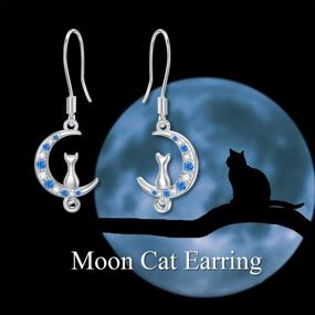 img 2 attached to 🐱 POTOPYY S925 Silver Cat Lover Earrings - Lovely Animal Charm Studs for Women