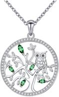 yinshan owl tree of life sterling silver pendant necklace - ideal owl lover jewelry and gifts for women and teen girls logo