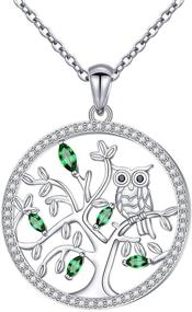 img 4 attached to YinShan Owl Tree of Life Sterling Silver Pendant Necklace - Ideal Owl Lover Jewelry and Gifts for Women and Teen Girls