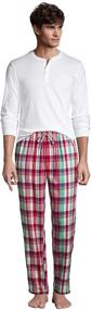 img 1 attached to 🩳 Sleep & Lounge Regular Men's Clothing: Lands End Flannel Pajama Set