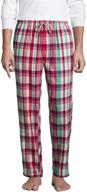 🩳 sleep & lounge regular men's clothing: lands end flannel pajama set logo