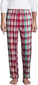 img 4 attached to 🩳 Sleep & Lounge Regular Men's Clothing: Lands End Flannel Pajama Set