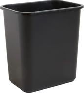 ♻️ efficient 7 gallon trash wastebasket: fits under desk, small, narrow spaces in commercial, kitchen, home office - united solutions, 1 pack, black logo