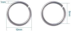 img 2 attached to Kissitty 2000pcs Stainless Steel Open Jump Rings - 10mm Size for Chainmail Making Jewelry Findings