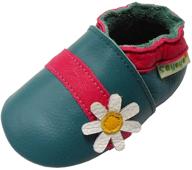 🌸 sayoyo flower leather toddler prewalker boys' shoes: stylish slippers for little feet логотип