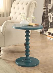 img 1 attached to ACME Furniture Acton Side Table in Teal 🌿 - One Size: A Perfect Addition to Your Home Décor