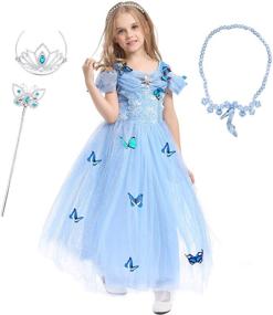 img 2 attached to 👑 Enchanting Familycrazy Halloween Princess Cinderella Butterfly: A Magical Costume for All Ages