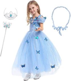 img 3 attached to 👑 Enchanting Familycrazy Halloween Princess Cinderella Butterfly: A Magical Costume for All Ages