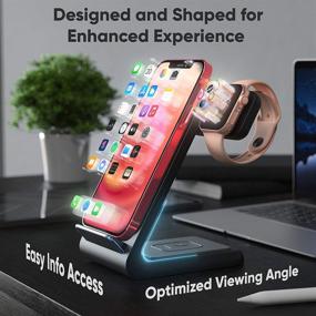 img 1 attached to Quezqa 3-in-1 Fast Wireless Charger: 15W Qi Charging Dock for Airpods 2/Pro, Apple Watch SE/6/5/4/3/2, iPhone 12 Pro Max/11 Pro/Xs/X/Xr/8 (with QC Adapter)