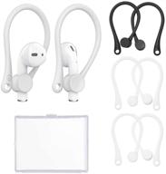 улучшите свои airpods с 3 парами антискользящих силиконовых крючков для ушей: совместимо с airpods 1 и 2 и pro (2 пары белые + 1 пара черные) логотип