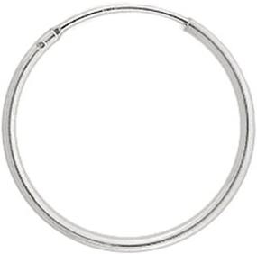 img 1 attached to JensFindings 10 Qty. Sterling Silver Endless Hoops: 1.25mm x 20mm - Top Quality Jewelry Findings