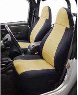 coverking - spc130 custom fit seat cover for jeep wrangler tj 2-door - (neoprene logo