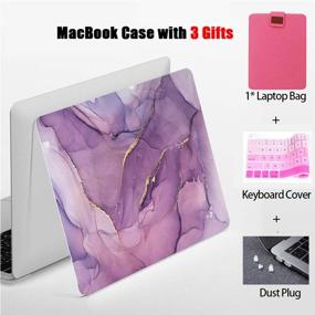 img 2 attached to 🖥️ MAITTAO Plastic Hard Shell Case for MacBook Pro 15 inch (2010-2012, Model A1286, with CD-ROM) – Comes with Sleeve Bag, Keyboard Cover, and Dust Plug, Marble 7