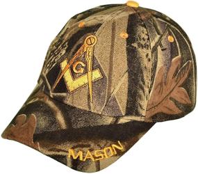 img 2 attached to Adjustable 3D Embroidery Baseball Cap Hat with AborenCo Freemason Mason Lodge Symbol