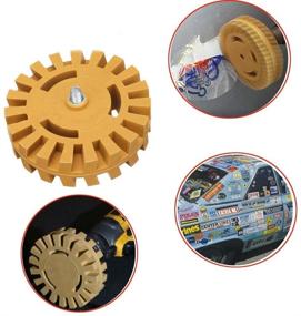 img 2 attached to 🔥 Boloniprod Decal Removal Eraser Wheel: 4-inch Rubber Power Drill Attachment for Efficiently Removing Pinstripes, Stickers, Adhesive Vinyl Decals from Cars, RVs, Boats, and More (Style 1)