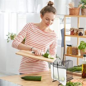 img 2 attached to 👜 Convenient Reusable Food Storage Bags Drying Rack with Baggy Holder: Easy-to-Dry Silicone Bags and Hands-Free Filling