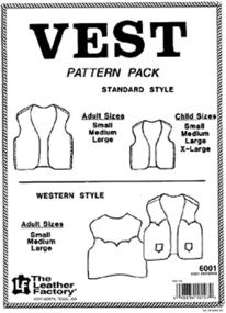 img 1 attached to 🧵 Tandy Leather Vest Pattern Pack 6001-00" - Enhanced SEO-friendly Product Name: "Tandy Leather Vest Pattern Pack with Style 6001-00