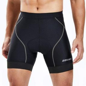 img 2 attached to 🚴 Souke Sports Men's Cycling Underwear Shorts with 4D Padded Bike Bicycle MTB Liner and Anti-Slip Leg Grips