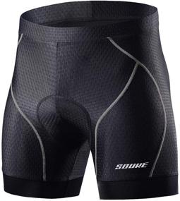 img 4 attached to 🚴 Souke Sports Men's Cycling Underwear Shorts with 4D Padded Bike Bicycle MTB Liner and Anti-Slip Leg Grips