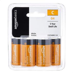 img 1 attached to 🔋 Long-Lasting Amazon Basics C Cell Batteries - 4 Pack Value Pack with 5-Year Shelf Life