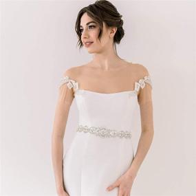 img 1 attached to 💎 Pearl Wedding Belt: Elegant Beaded Bridal Belt for Women Dress & Gown