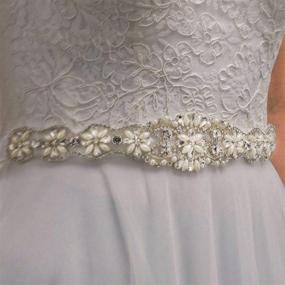 img 2 attached to 💎 Pearl Wedding Belt: Elegant Beaded Bridal Belt for Women Dress & Gown