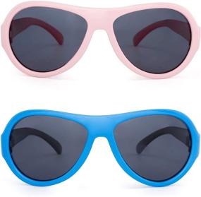 img 3 attached to Unbreakable Rubber Polarized Sunglasses for Children, Ages 3-6, Girls & Boys