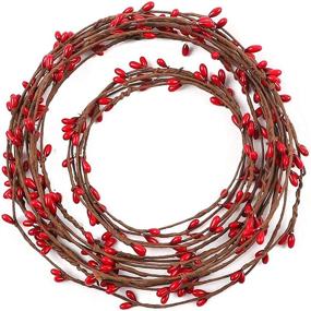 img 4 attached to AGEOMET 59 Feet Red Pip Berry Garland: Enhance Christmas Decor with 🎄 Rustic Twig Garlands and Berries for Stunning Indoor and Outdoor Floral Craft Decorations