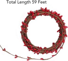 img 3 attached to AGEOMET 59 Feet Red Pip Berry Garland: Enhance Christmas Decor with 🎄 Rustic Twig Garlands and Berries for Stunning Indoor and Outdoor Floral Craft Decorations