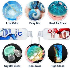 img 2 attached to 🔮 Magicdo Epoxy Resin Kit: Crystal Clear Art Resin for Beginners - Silicone Molds, Crafts, DIY, Jewelry, Tumblers, River Tables - Includes Wood Sticks, Graduated Cups, Gloves (16oz)