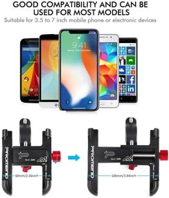 img 2 attached to 🚲 Homeasy Universal Bike Phone Mount: Secure Handlebar Cellphone Holder for iPhone Xs, XS Max, XR, X, 8, 8 Plus, Galaxy S9, and other 3.5-7" Wide Phones - Prevents Falls