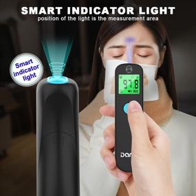 img 1 attached to 🌡️ 2-in-1 No-Touch Forehead Thermometer for Adults and Kids - Digital Infrared Thermometer with LED Display, Fever Alarm, Sound Switch - Baby Infrared Thermometer (Black)