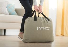 img 1 attached to Inflatable Comfort: Introducing the Intex Dura-Beam Series Pillow Rest Raised Airbed with Internal Pump (2021 Model)