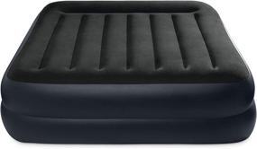 img 4 attached to Inflatable Comfort: Introducing the Intex Dura-Beam Series Pillow Rest Raised Airbed with Internal Pump (2021 Model)