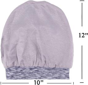 img 3 attached to Satin Silk Sleep Slap Night Cap for Women: Adjustable Hair Wrap for a Peaceful Sleep