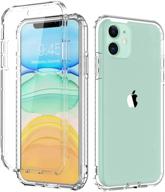 📱 casetego iphone 11 case - 360 full body dual layer slim crystal transparent case with built-in screen protector for apple iphone 11 6.1 inch - crystal logo