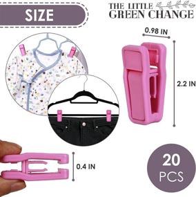 img 3 attached to 👶 20 PCS Plastic Baby Hanger Clips: Perfect Kids Hangers Accessories for Pants & Crafts